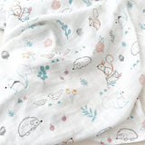Organic Cotton Bamboo Swaddle Forest Animals