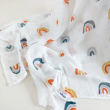 Organic Cotton Bamboo Swaddle Autumn Rainbow