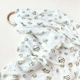 Organic Cotton Bamboo Swaddle Honey Bee