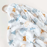 Organic Cotton Bamboo Swaddle Little Drizzle