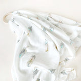 Organic Cotton Bamboo Swaddle Magic Feather
