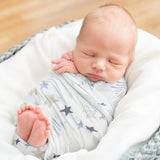 Organic Cotton Bamboo Swaddle Navy Twinkle